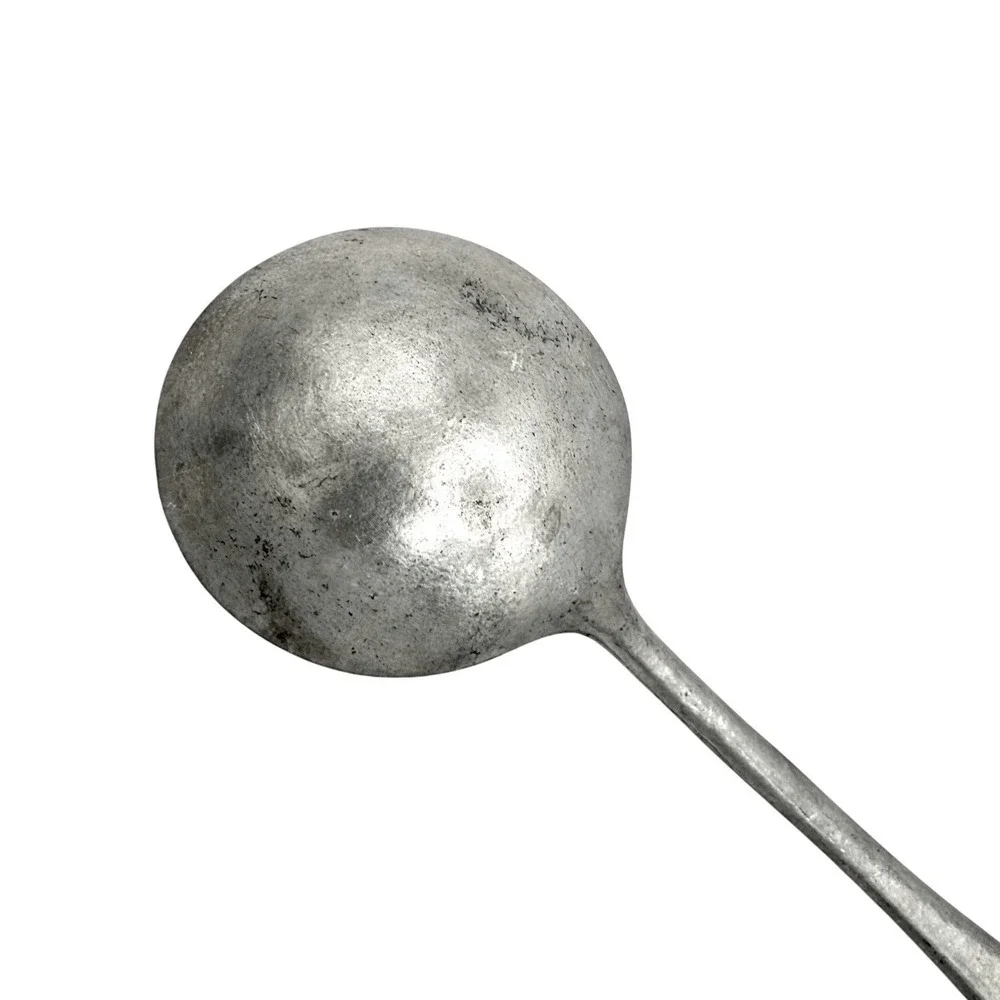 Vintage Cast Aluminum Serving Spoon 